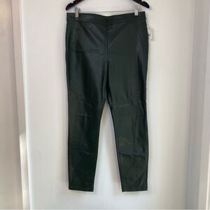 NWT Free People Moss Green Vegan Leather Leggings | Womens Size Large 31 Pants
